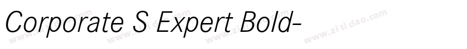 Corporate S Expert Bold字体转换